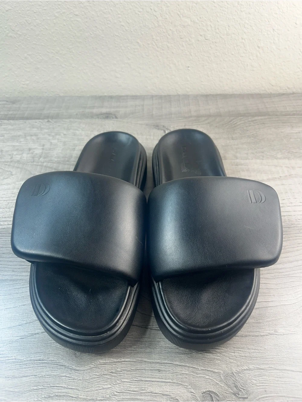 D’Amelio Black Platform Slide Sandals | Chunky Comfort Slides Size 11.5 Women’s